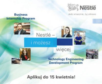 Letnie Praktyki z Nestlé - plakat